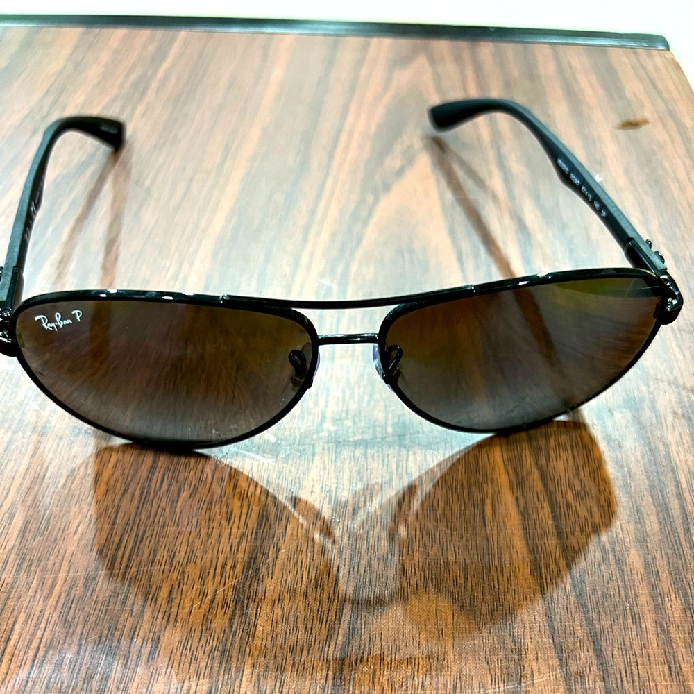 Ray Ban Aviator Polarized Grey Mirror Sunglasses RB8313 002/K7 61-13